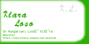 klara loso business card